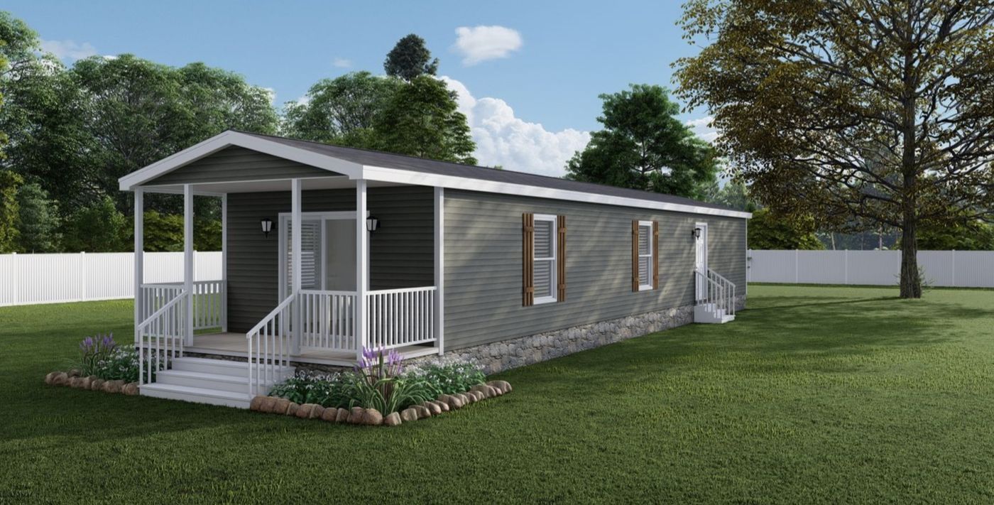 The CLYDESDALE Exterior. This Manufactured Mobile Home features 2 bedrooms and 2 baths.