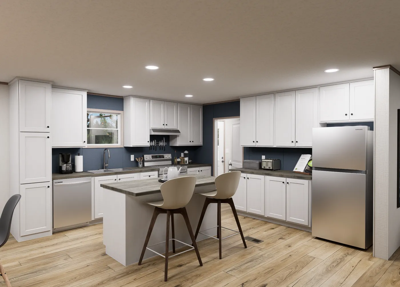 The ULTRA FLEX BIG BOY Kitchen. This Manufactured Mobile Home features 4 bedrooms and 2 baths.