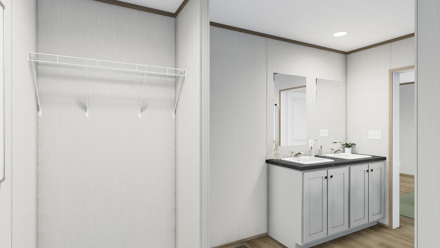 The ASPIRE Primary Bathroom. This Manufactured Mobile Home features 3 bedrooms and 2 baths.