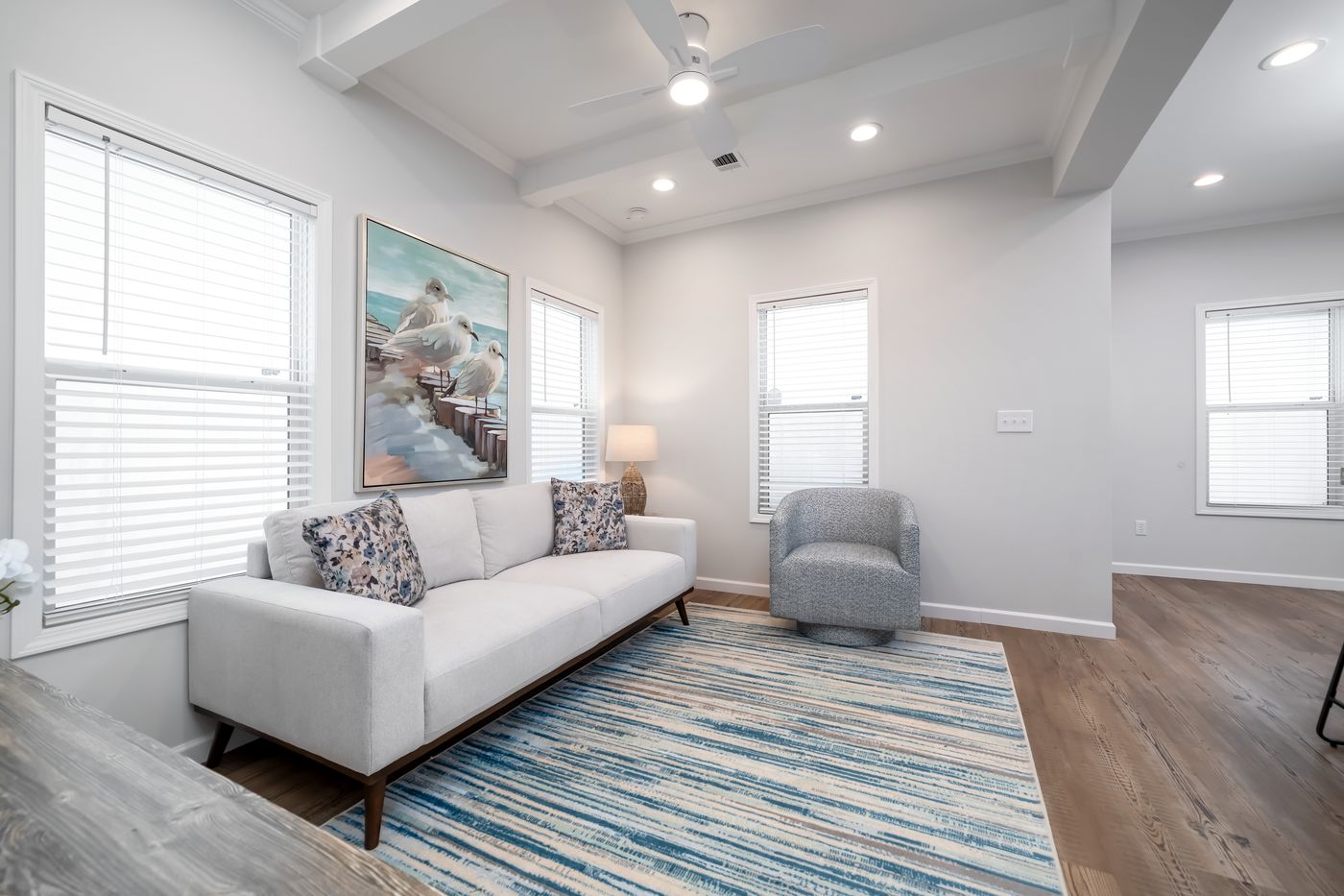 The TIFFANY Living Room. This Manufactured Mobile Home features 2 bedrooms and 2 baths.
