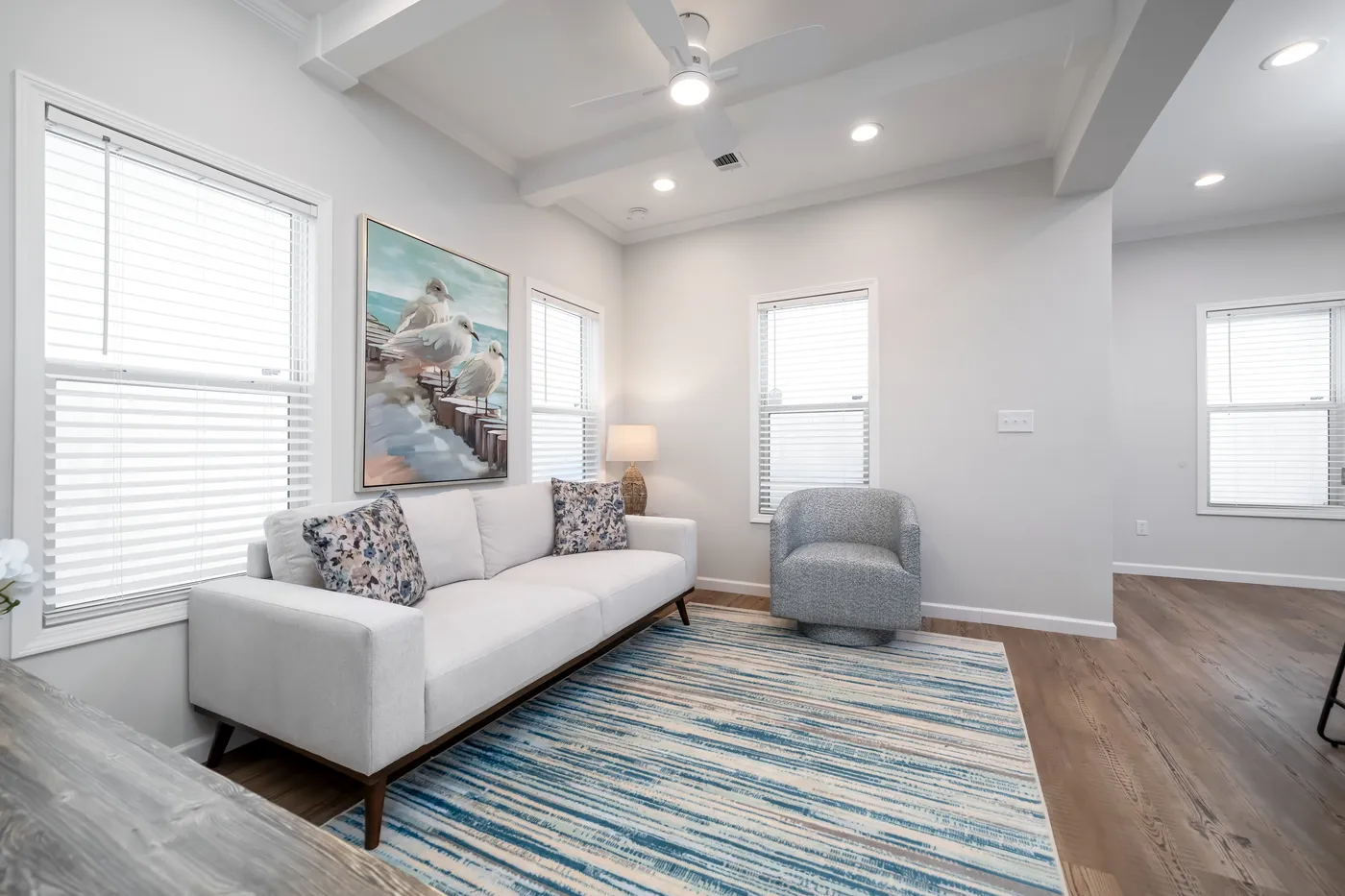 The TIFFANY Living Room. This Manufactured Mobile Home features 2 bedrooms and 2 baths.