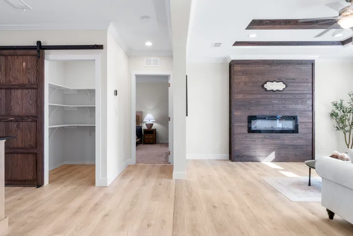 The THE DURANGO Living Room. This Manufactured Mobile Home features 3 bedrooms and 2 baths.