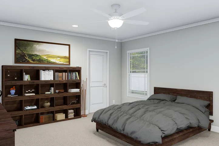 The REMINGTON Primary Bedroom. This Manufactured Mobile Home features 3 bedrooms and 2 baths.