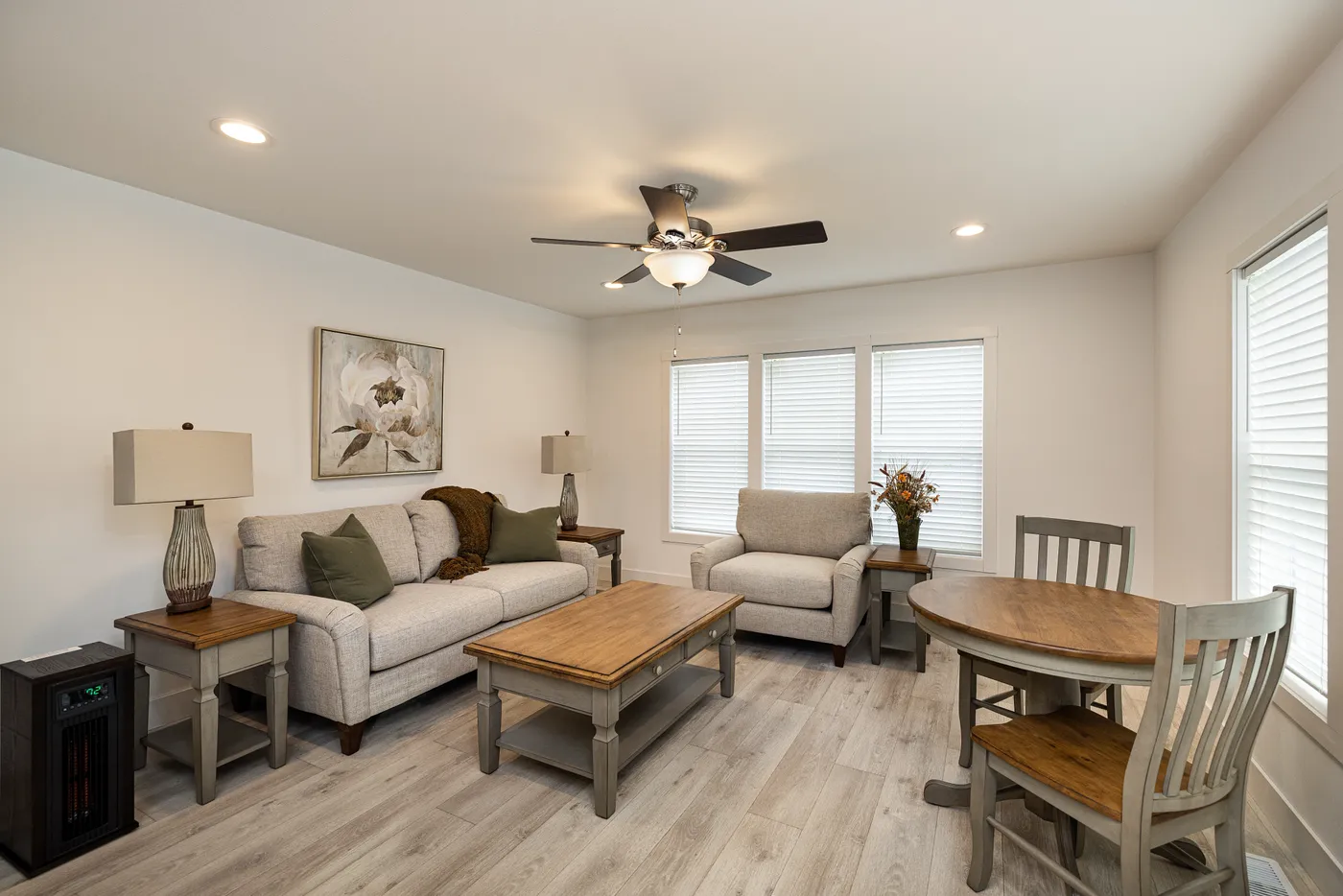 The RAMSEY 217-1 Living Room. This Manufactured Mobile Home features 3 bedrooms and 2 baths.