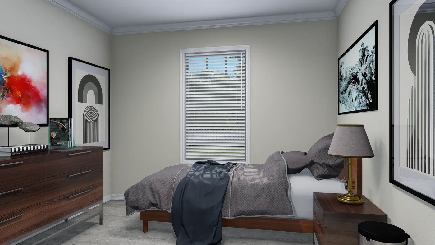 The 5425 "RIDGE" 7628 Bedroom. This Manufactured Mobile Home features 4 bedrooms and 2 baths.