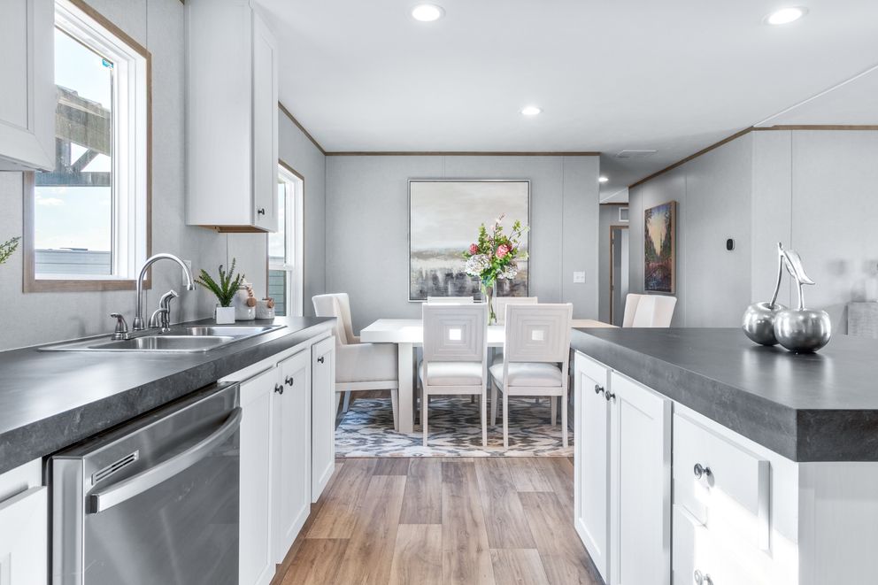 The ASPIRE Kitchen. This Manufactured Mobile Home features 3 bedrooms and 2 baths.