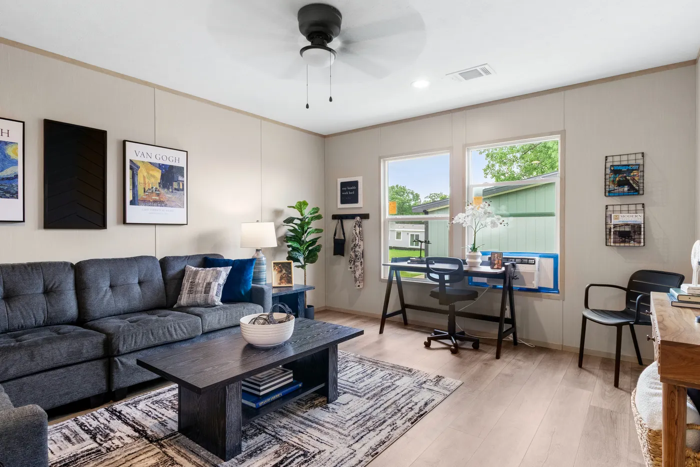 The FIJI Living Room. This Manufactured Mobile Home features 3 bedrooms and 2 baths.