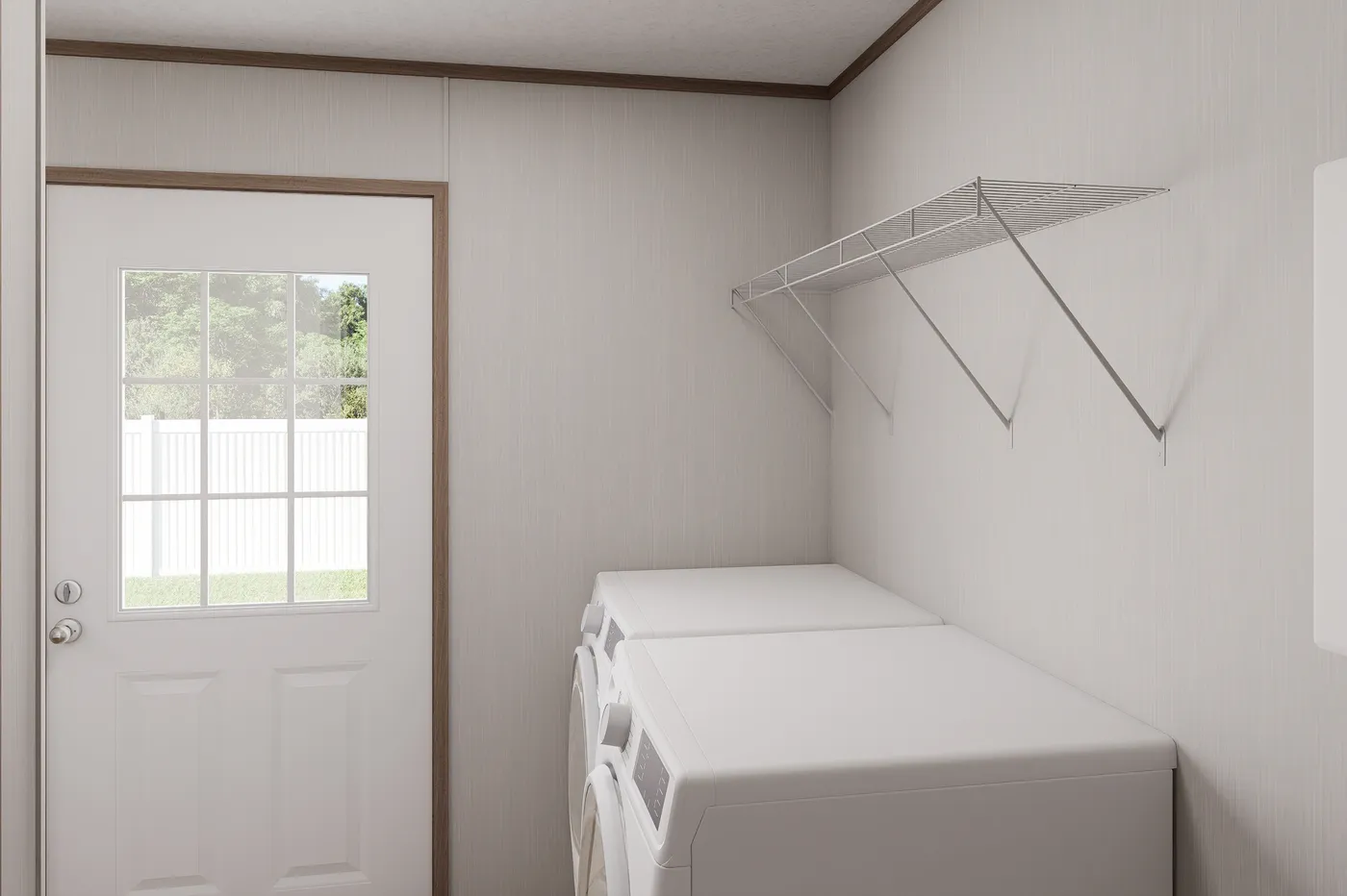 The ULTRA FLEX 48 Utility Room. This Manufactured Mobile Home features 3 bedrooms and 2 baths.