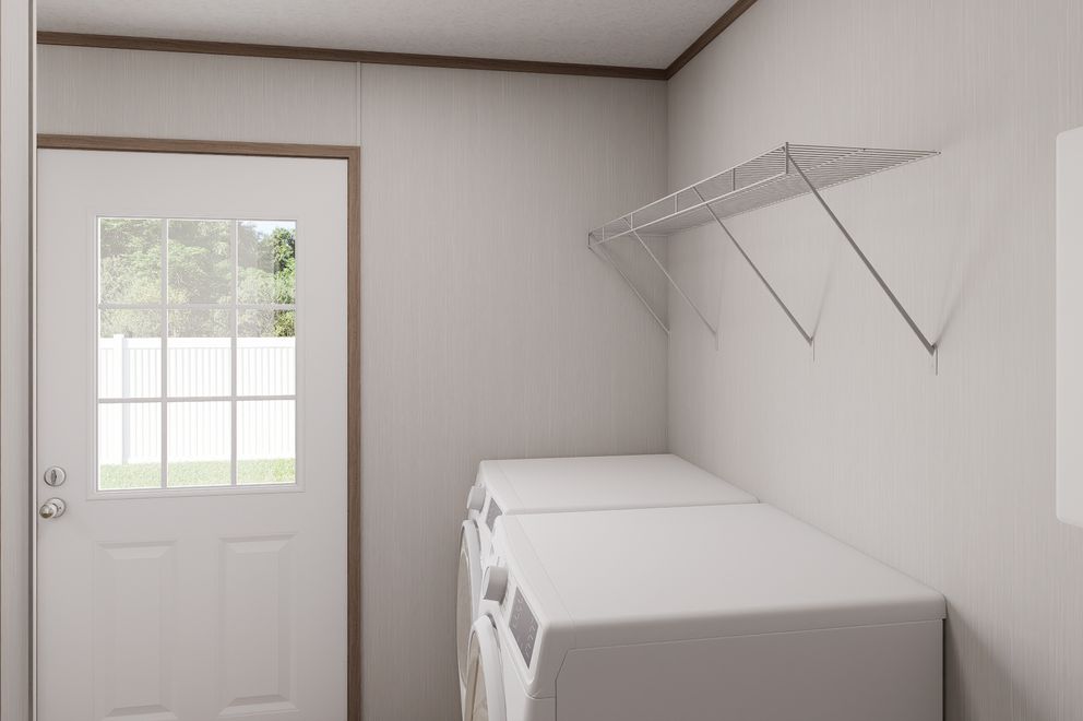 The ULTRA FLEX 48 Utility Room. This Manufactured Mobile Home features 3 bedrooms and 2 baths.