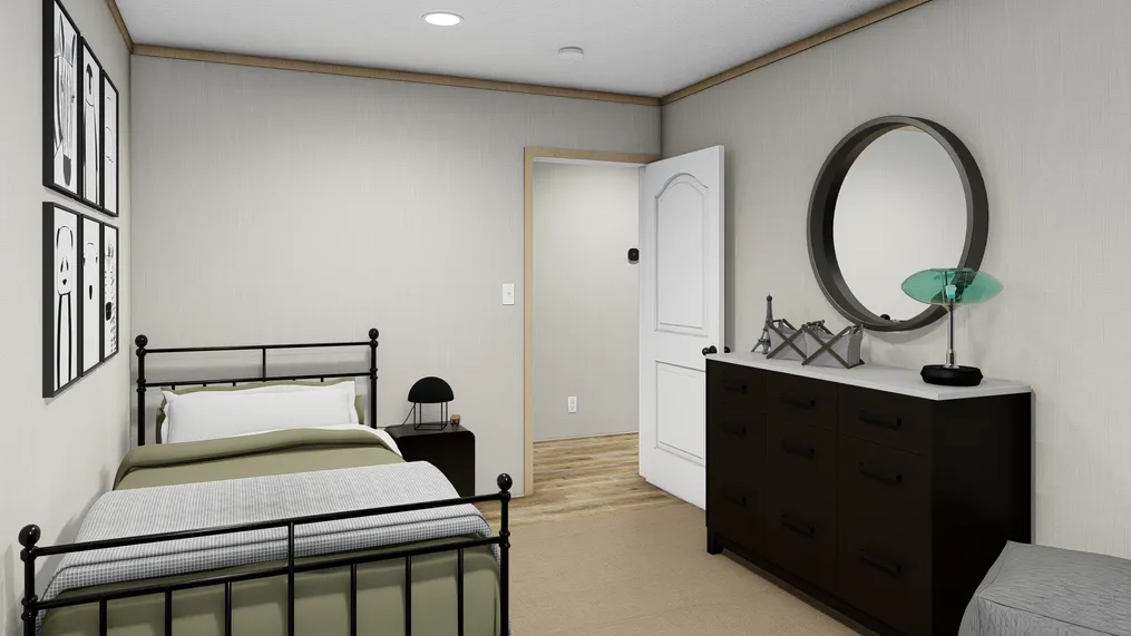 The RICHMOND Bedroom. This Manufactured Mobile Home features 3 bedrooms and 2 baths.