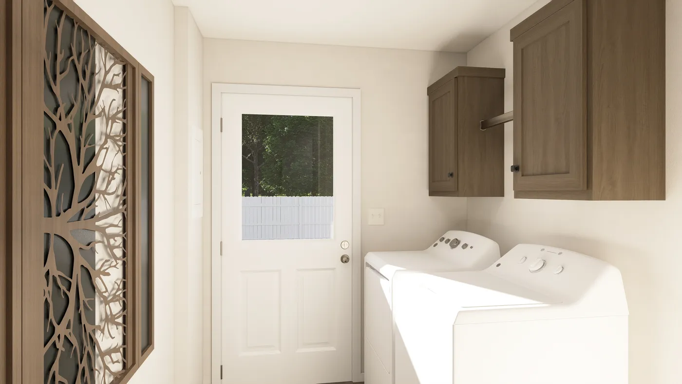 The DRM661N 1566' DREAM Utility Room. This Manufactured Mobile Home features 3 bedrooms and 2 baths.