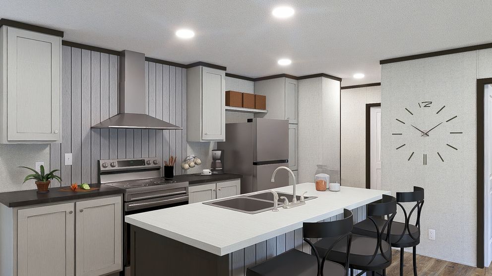 The COLOSSAL Kitchen. This Manufactured Mobile Home features 3 bedrooms and 2 baths.