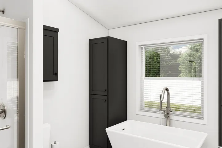 The ING564F SHASTA              GW Primary Bathroom. This Manufactured Mobile Home features 3 bedrooms and 2 baths.