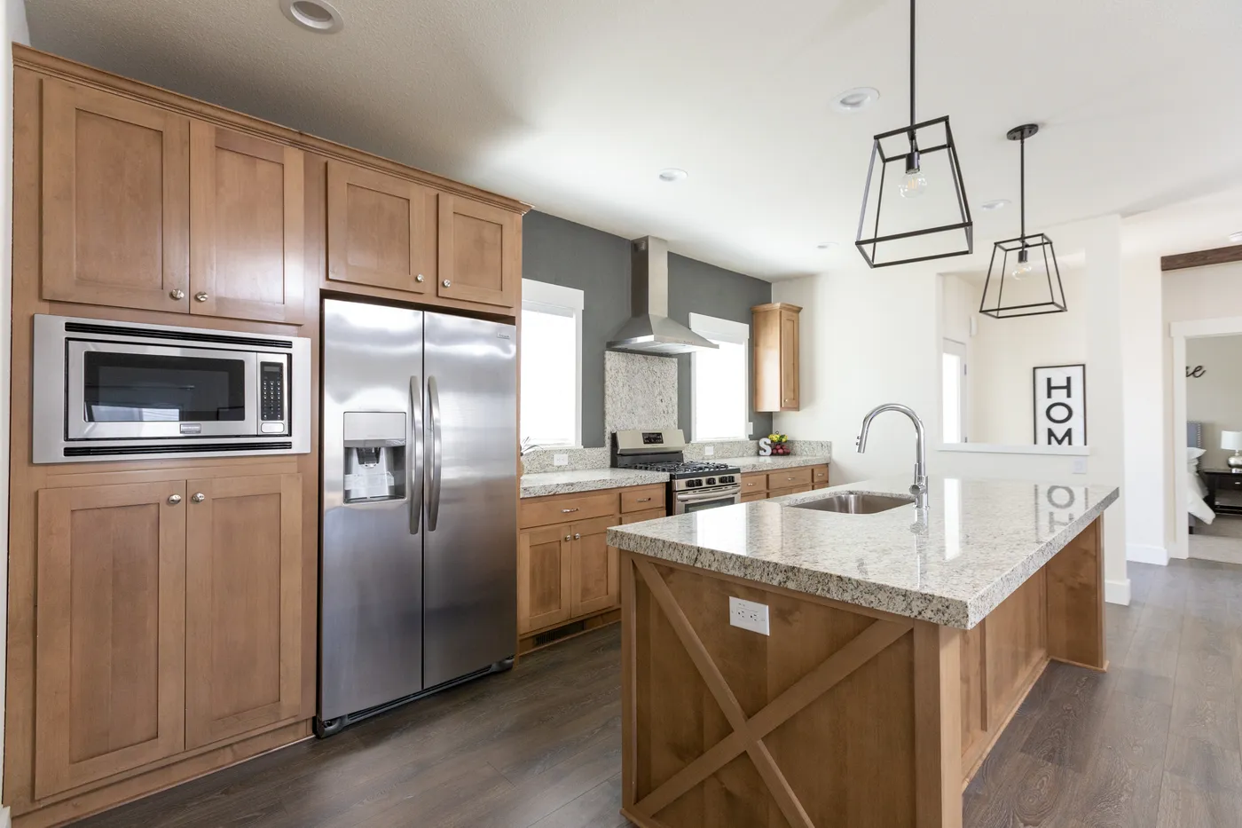 The CORONADO 24563C Kitchen. This Manufactured Mobile Home features 3 bedrooms and 2 baths.