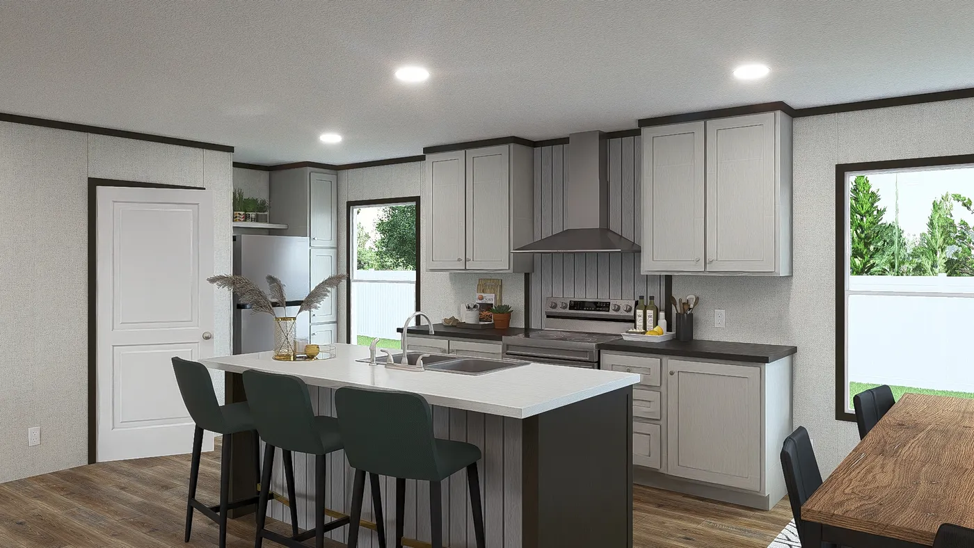 The EMPOWER Kitchen. This Manufactured Mobile Home features 4 bedrooms and 2 baths.