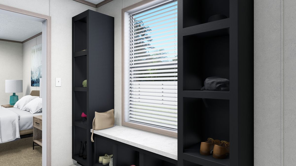 The 5228-5785 THE PULSE Primary Bathroom. This Manufactured Mobile Home features 3 bedrooms and 2 baths.