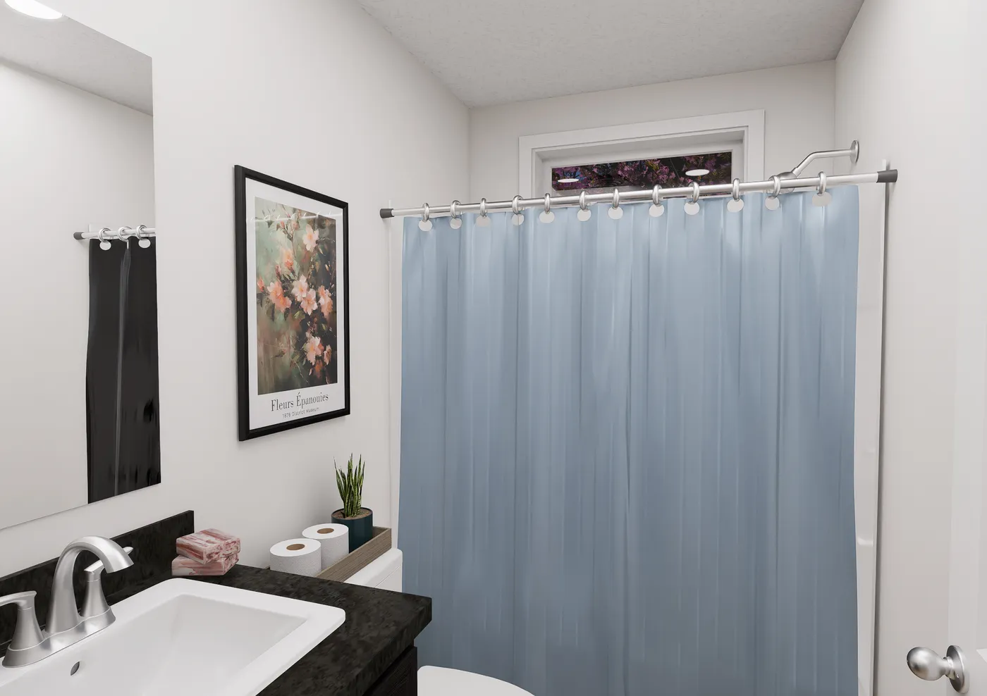 The 5037 IMAGINE Guest Bathroom. This Manufactured Mobile Home features 3 bedrooms and 2 baths.