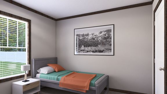The THE JACKSON Bedroom. This Manufactured Mobile Home features 4 bedrooms and 2 baths.