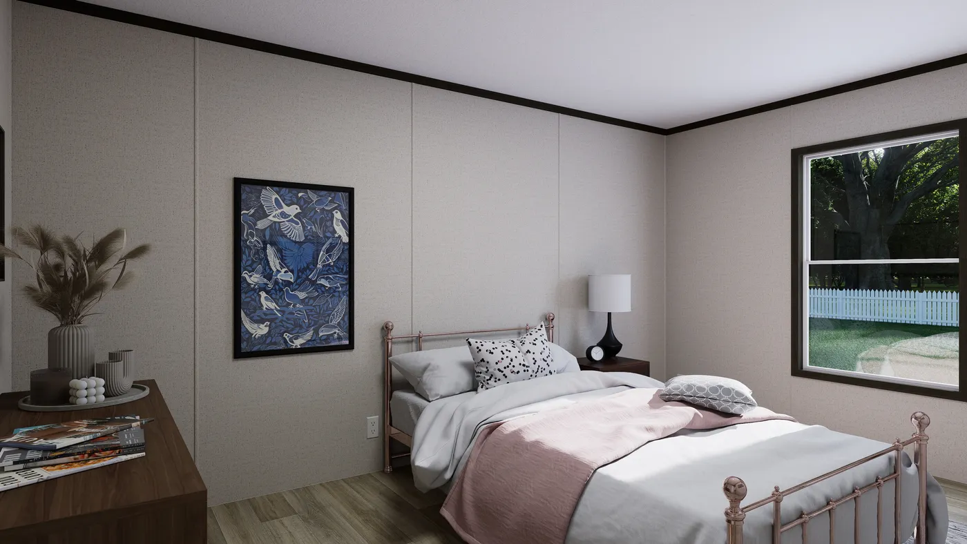 The VENTURE Bedroom. This Manufactured Mobile Home features 4 bedrooms and 2 baths.