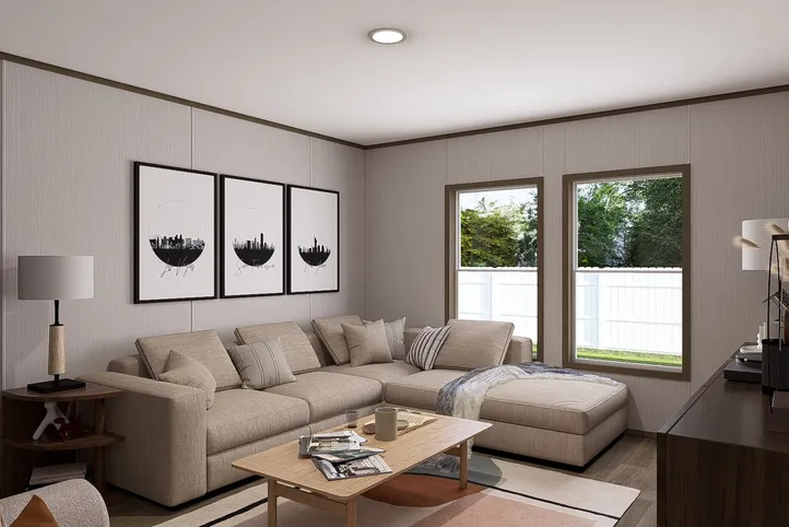 The CROCKETT Den. This Manufactured Mobile Home features 3 bedrooms and 2 baths.