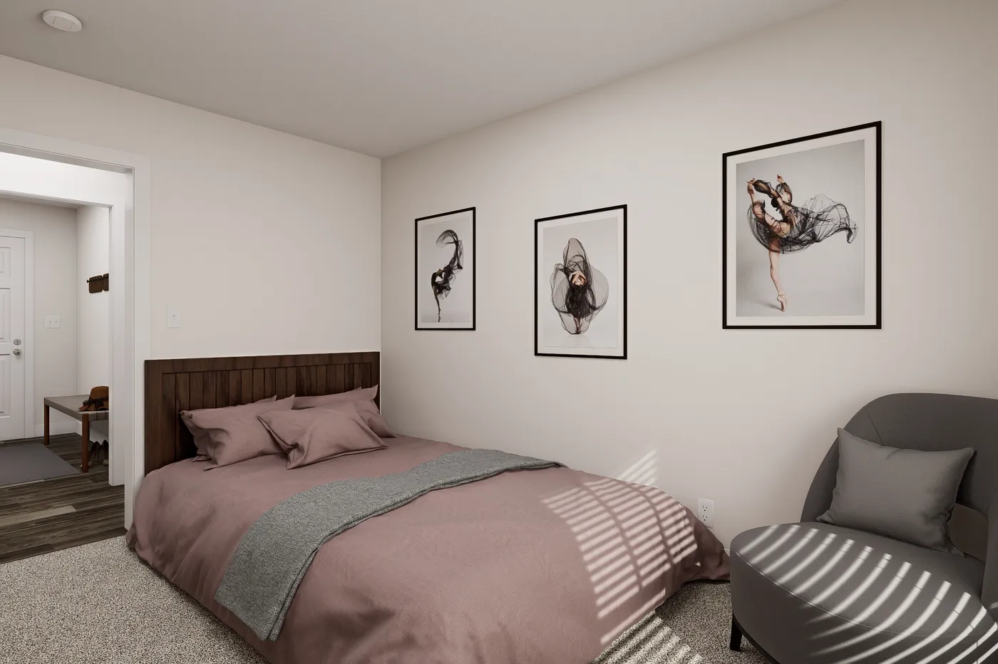 The 5628-MS068 CARMEL Bedroom. This Manufactured Mobile Home features 3 bedrooms and 2 baths.