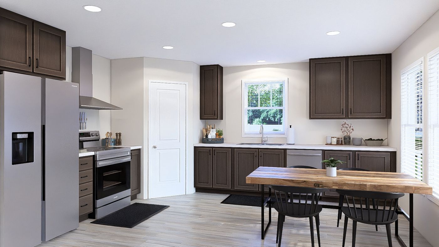 The DAYLIGHT/4828-MS058 SECT Kitchen. This Manufactured Mobile Home features 3 bedrooms and 2 baths.