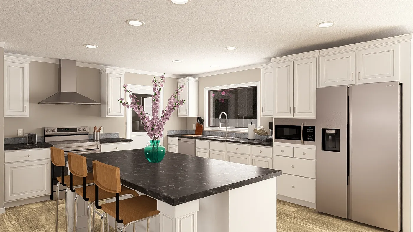 The THE BIG EASY Kitchen. This Manufactured Mobile Home features 4 bedrooms and 3 baths.