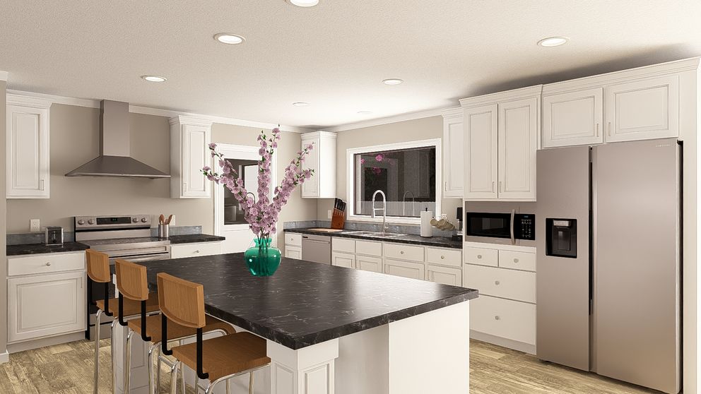 The THE BIG EASY Kitchen. This Manufactured Mobile Home features 4 bedrooms and 3 baths.