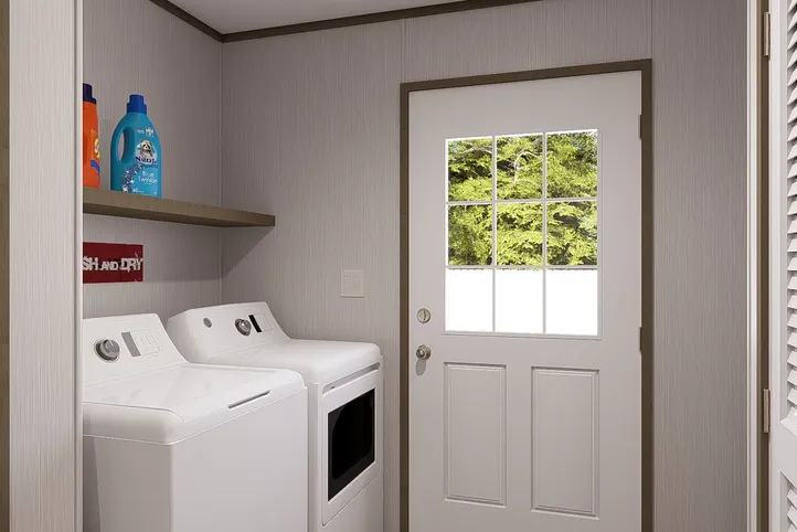 The CROCKETT Utility Room. This Manufactured Mobile Home features 3 bedrooms and 2 baths.