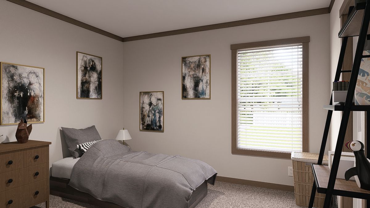 The EVERETT Bedroom. This Manufactured Mobile Home features 4 bedrooms and 3 baths.