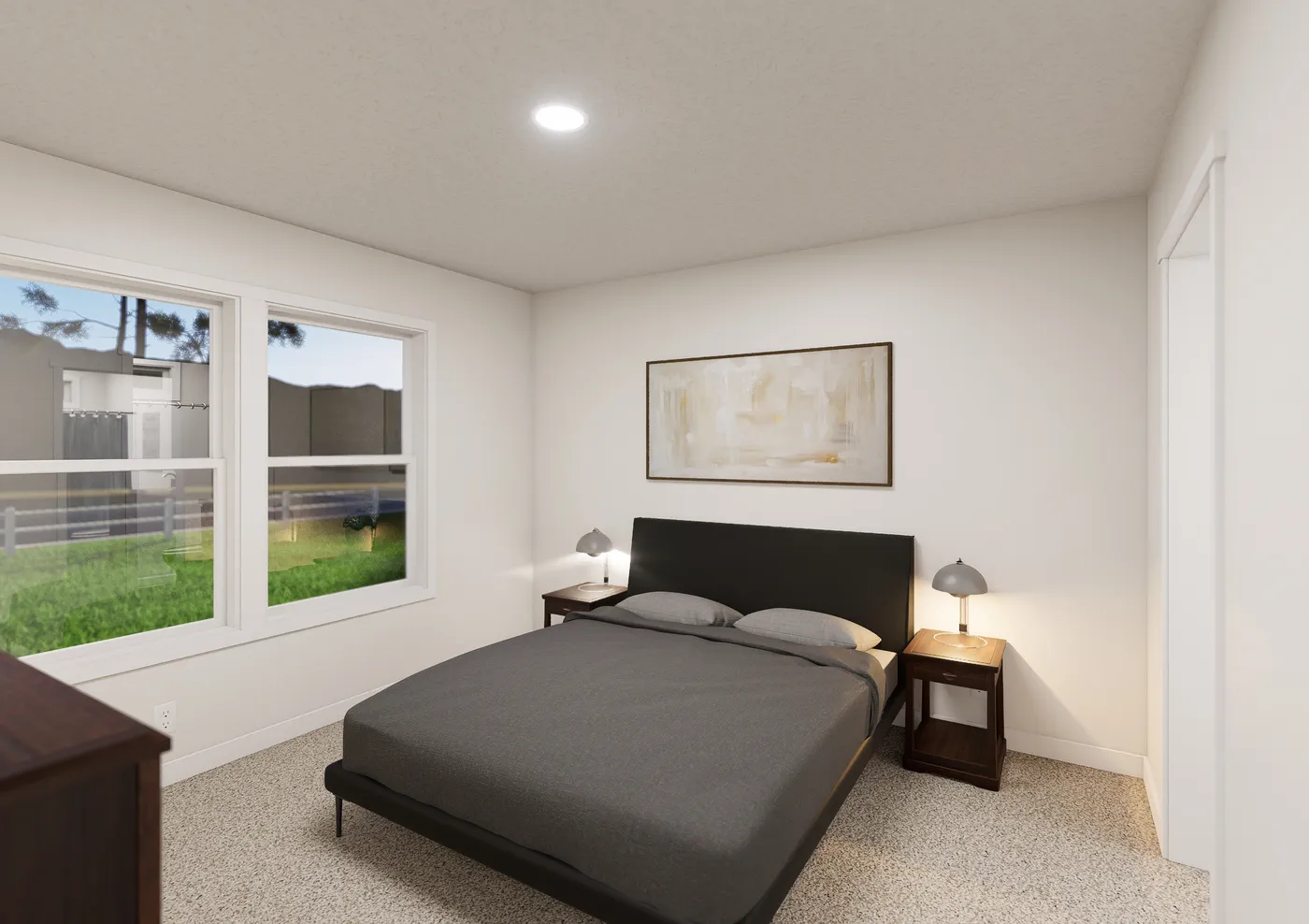 The 5036 IMAGINE Primary Bedroom. This Manufactured Mobile Home features 3 bedrooms and 2 baths.