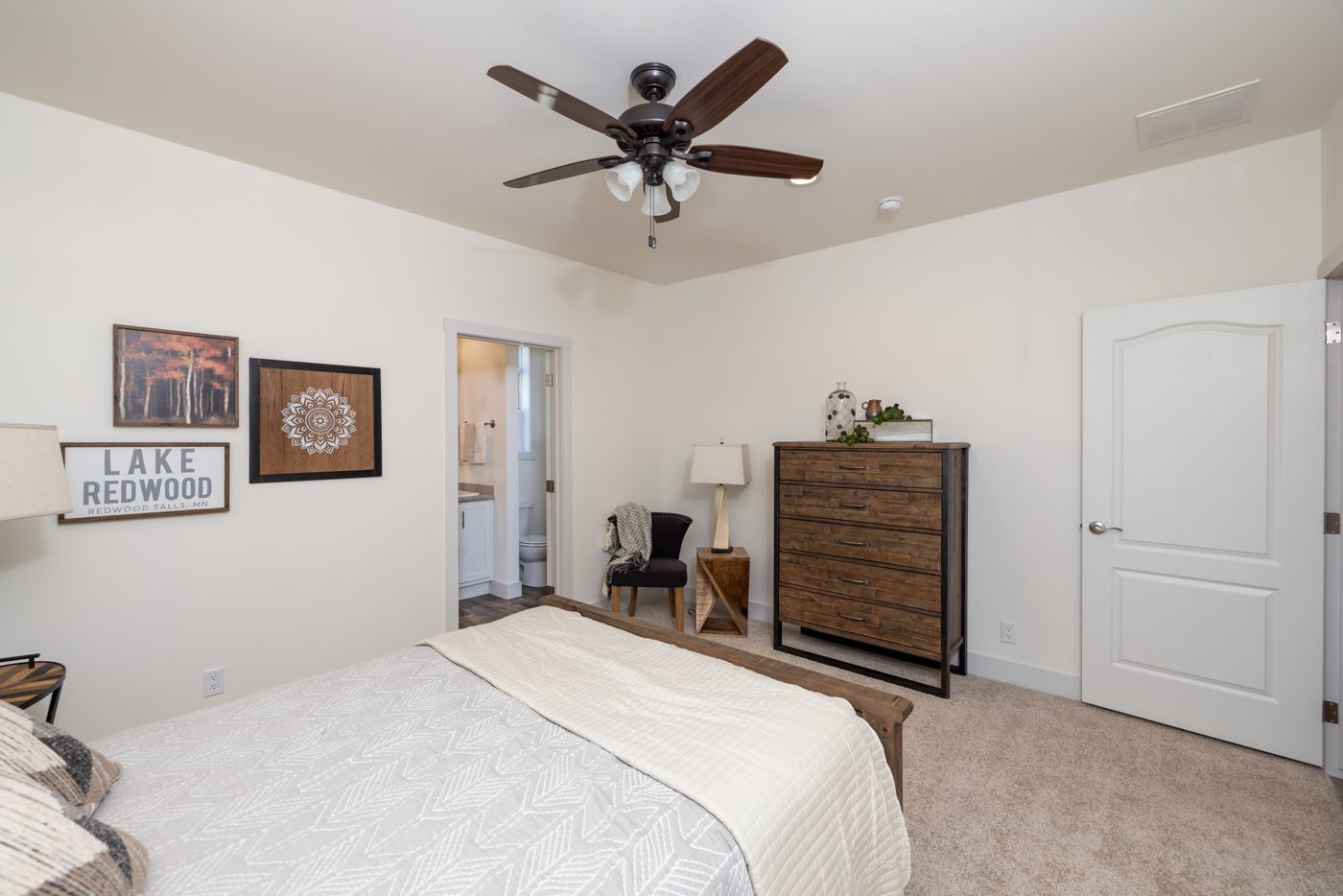 The 50TH ANNIVERSARY MOD Bedroom. This Modular Home features 3 bedrooms and 2 baths.