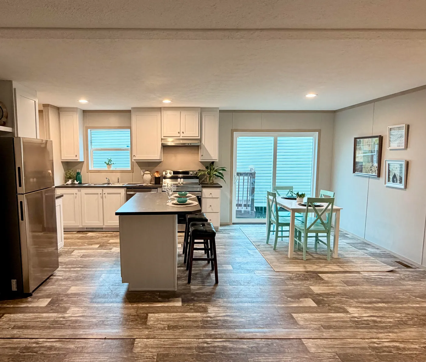The FRANKLIN Kitchen. This Manufactured Mobile Home features 3 bedrooms and 2 baths.