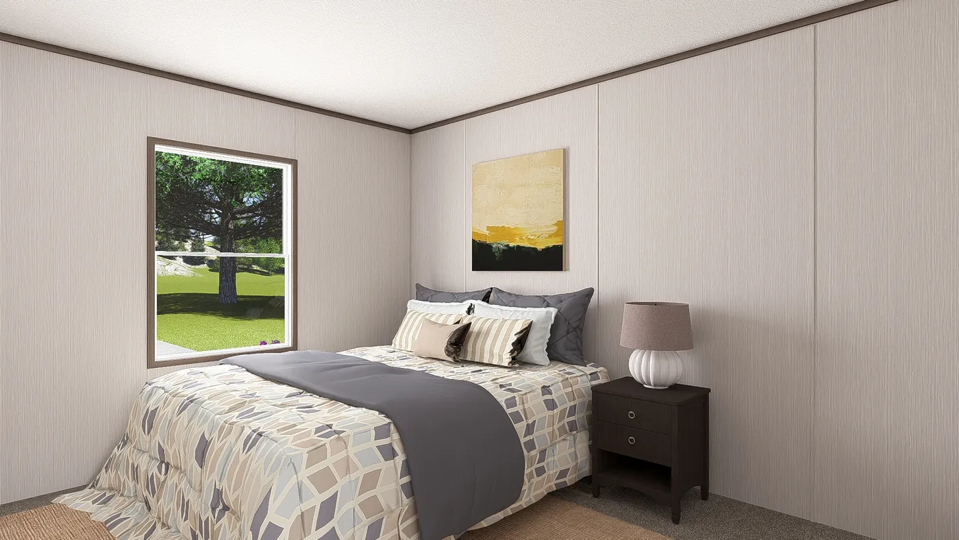 The ULTRA PRO 3 BR 28X56 Guest Bedroom. This Manufactured Mobile Home features 3 bedrooms and 2 baths.