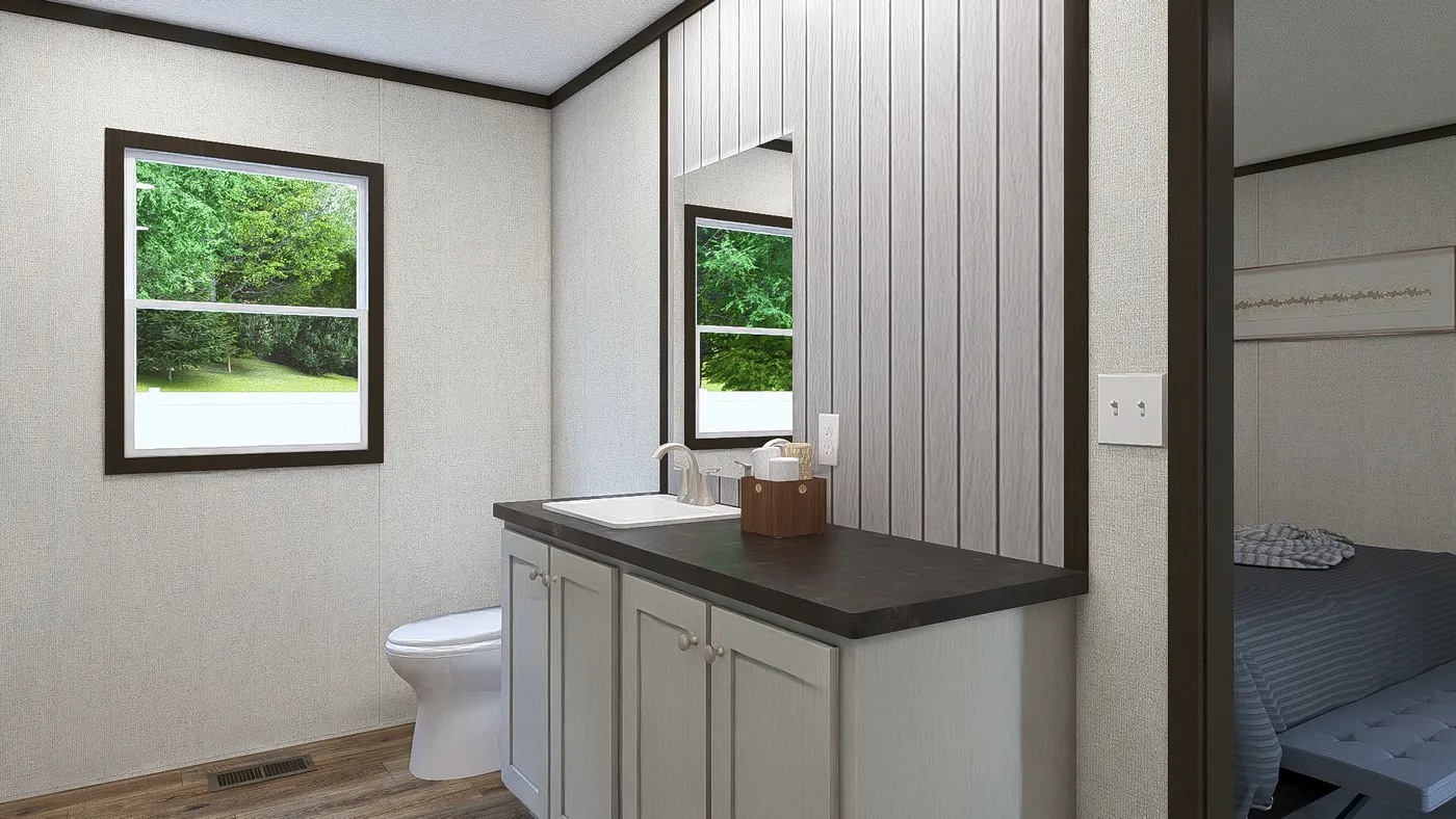 The GRAND Primary Bathroom. This Manufactured Mobile Home features 3 bedrooms and 2 baths.