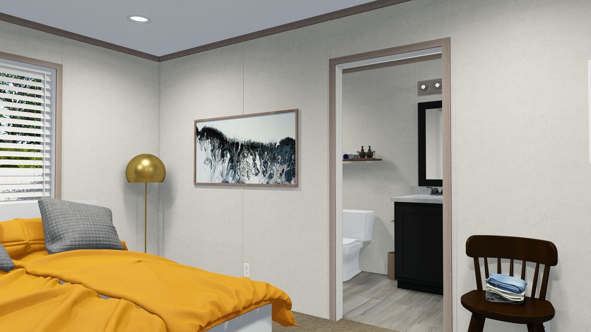 The 6016-4779 THE PULSE Primary Bathroom. This Manufactured Mobile Home features 2 bedrooms and 2 baths.