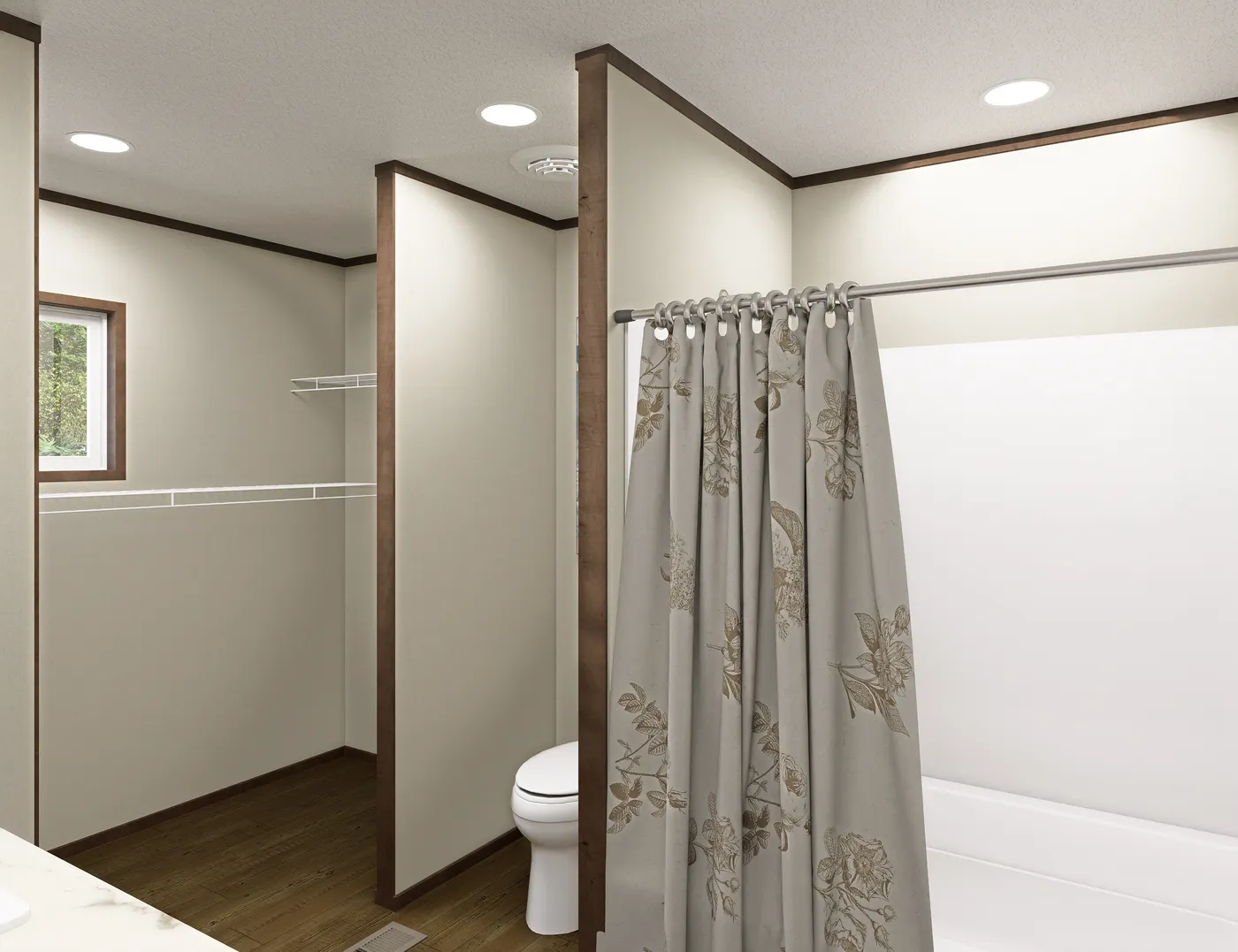 The RIO Primary Bathroom. This Manufactured Mobile Home features 3 bedrooms and 2 baths.
