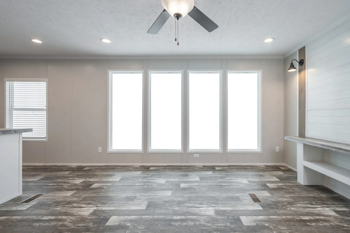 The WILLOW Living Room. This Manufactured Mobile Home features 3 bedrooms and 2 baths.