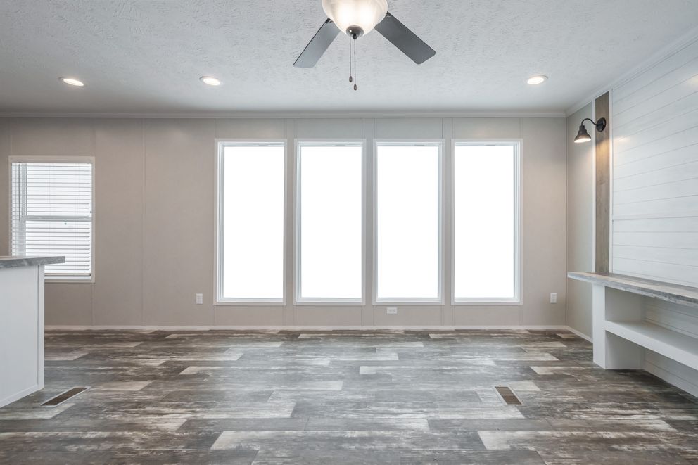 The WILLOW Living Room. This Manufactured Mobile Home features 3 bedrooms and 2 baths.