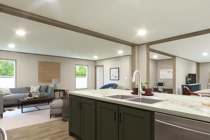 The EVEREST Kitchen. This Manufactured Mobile Home features 4 bedrooms and 2 baths.