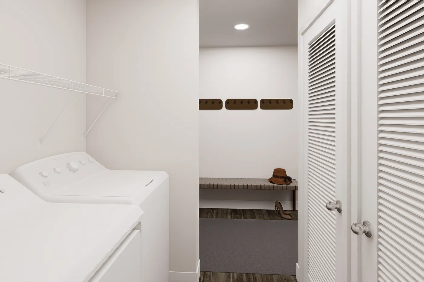 The 5628-MS068 CARMEL Utility Room. This Manufactured Mobile Home features 3 bedrooms and 2 baths.