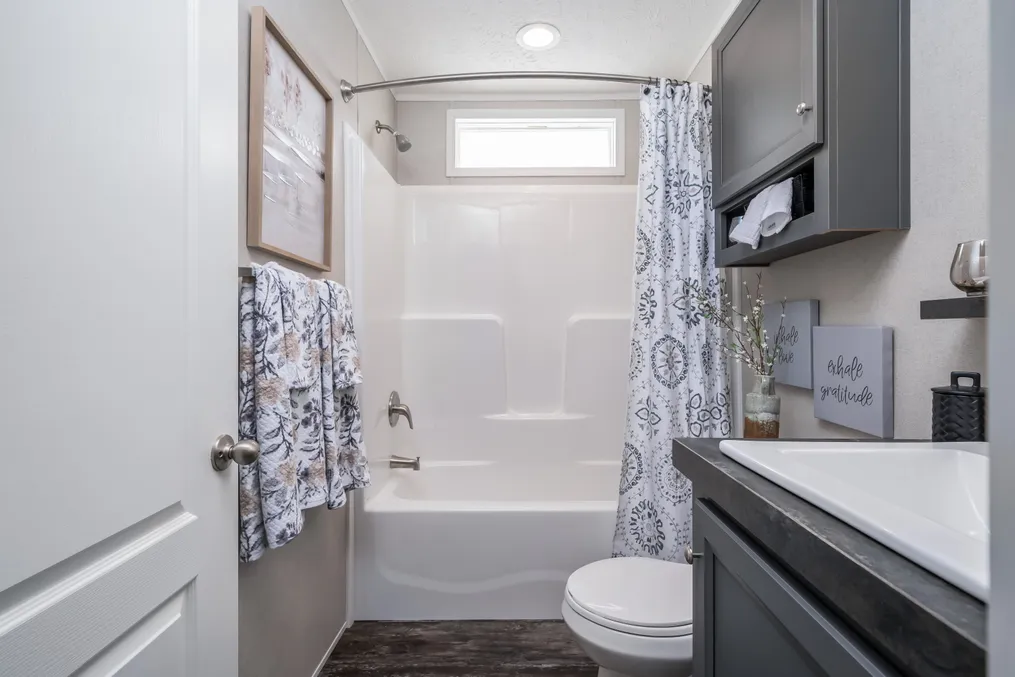 The RIVERVIEW Exterior. This Manufactured Mobile Home features 2 bedrooms and 2 baths.