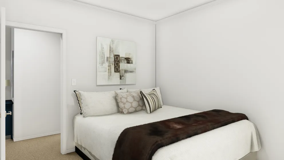 The TU3068A Guest Bedroom. This Manufactured Mobile Home features 4 bedrooms and 2 baths.