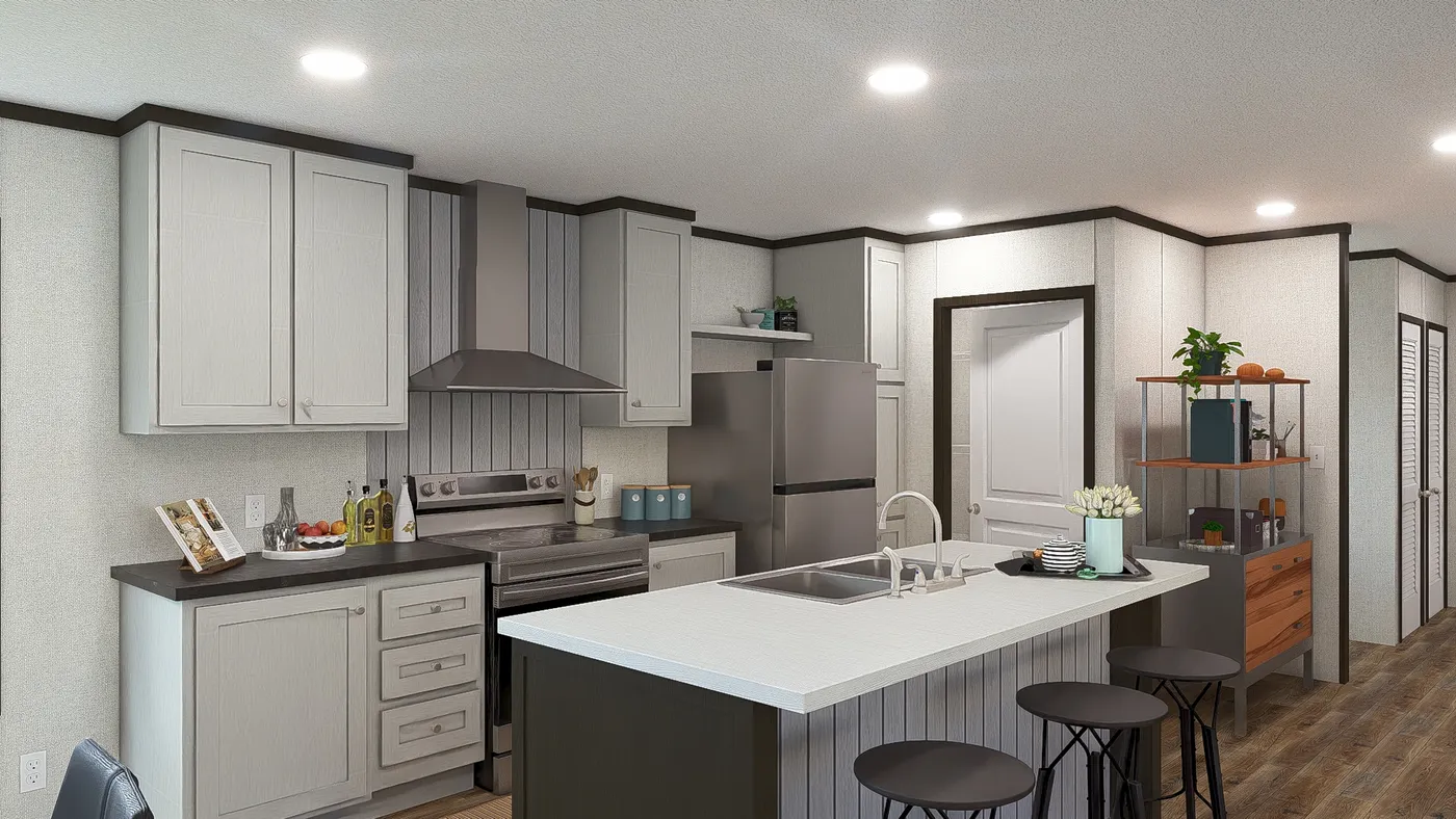 The IMPACT Kitchen. This Manufactured Mobile Home features 4 bedrooms and 2 baths.