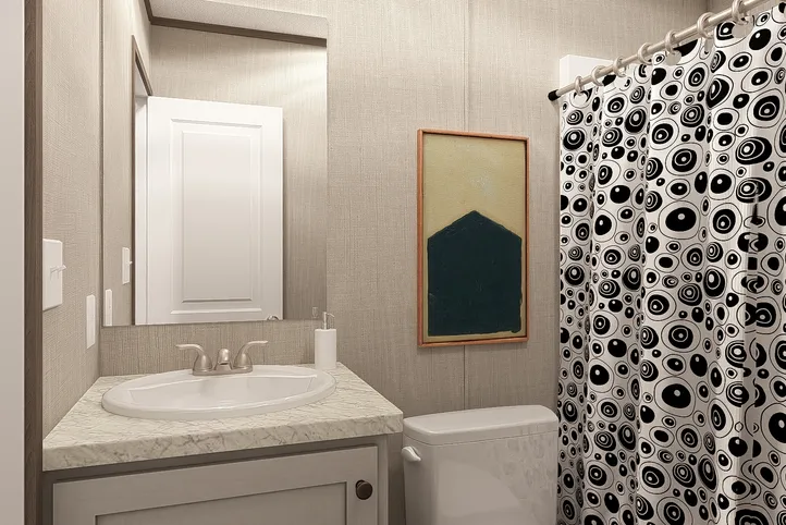 The LEGEND 14X66 Guest Bathroom. This Manufactured Mobile Home features 3 bedrooms and 2 baths.