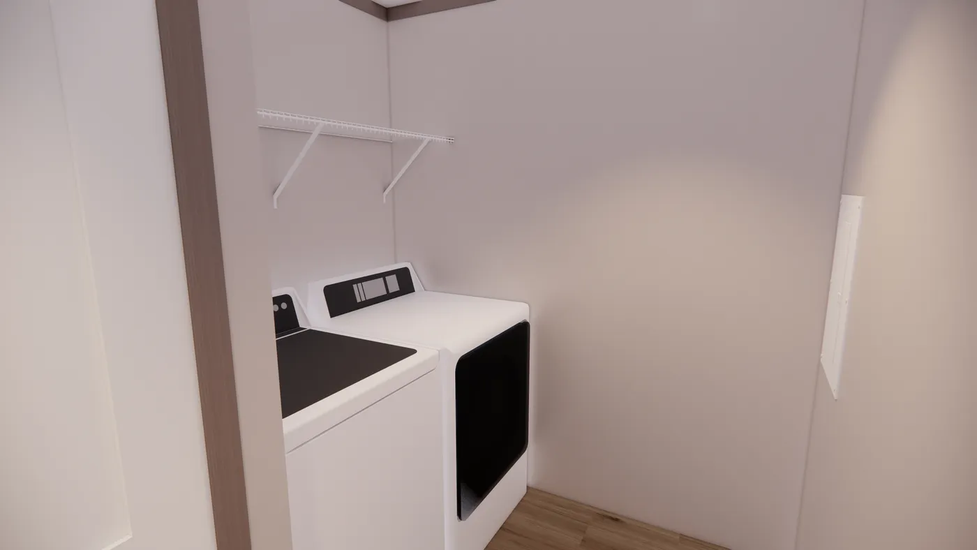 The 7616-4200 ADRENALINE Utility Room. This Manufactured Mobile Home features 3 bedrooms and 2 baths.