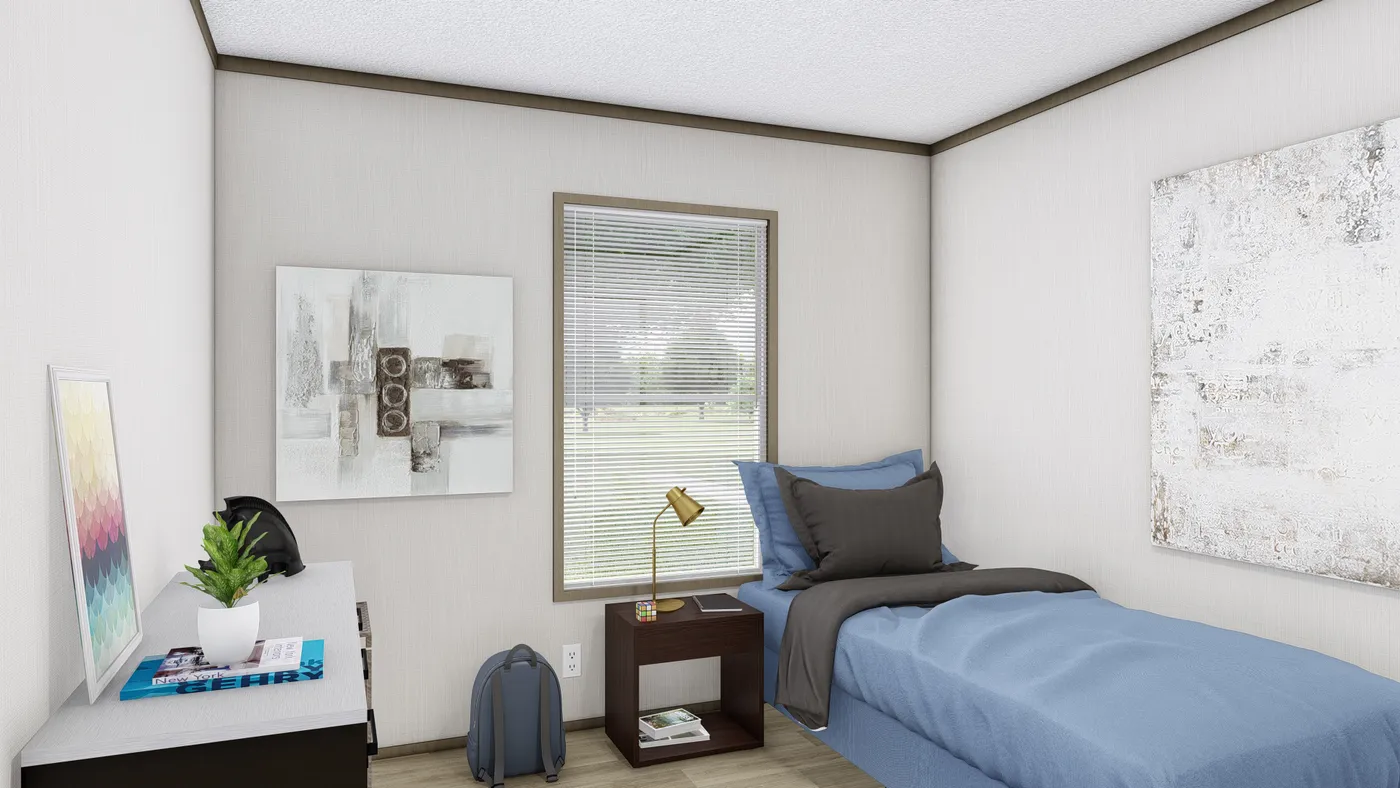 The BOONE Bedroom. This Manufactured Mobile Home features 4 bedrooms and 2 baths.