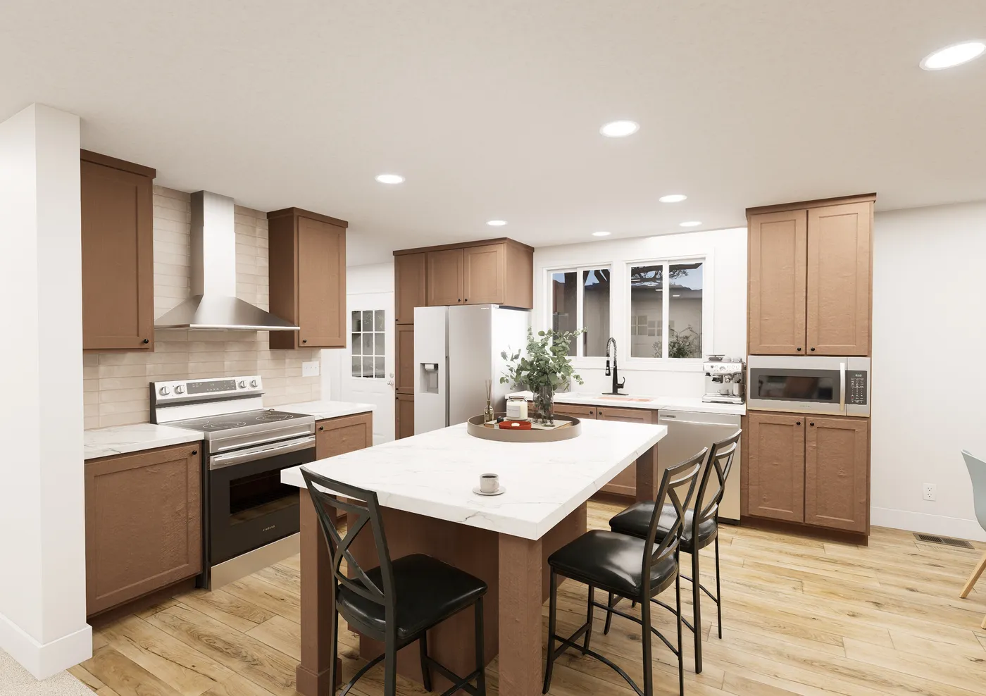 The ANNIVERSARY 2848 Kitchen. This Manufactured Mobile Home features 3 bedrooms and 2 baths.