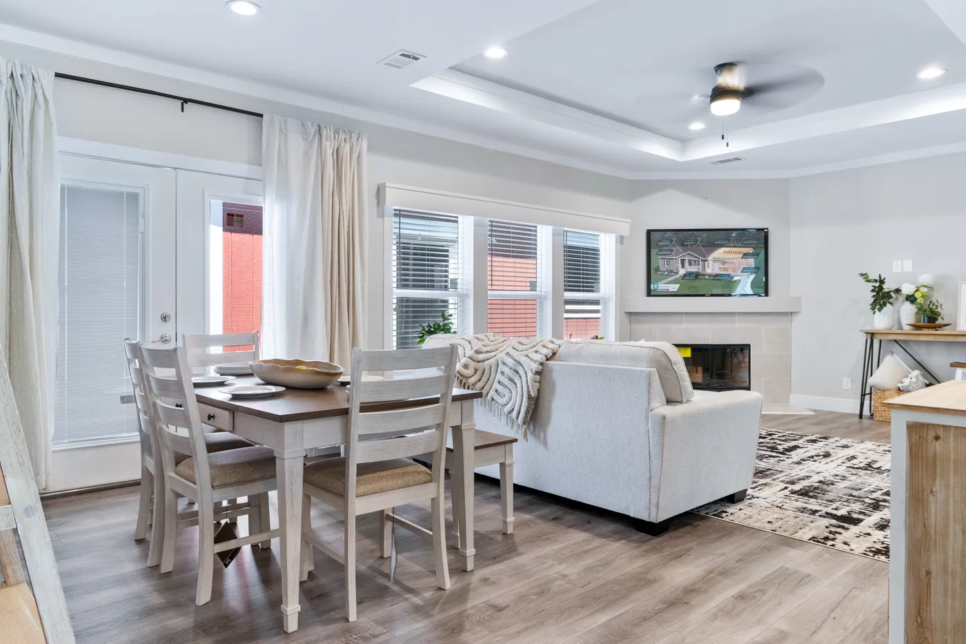 The K4568A Living Room. This Manufactured Mobile Home features 4 bedrooms and 3 baths.