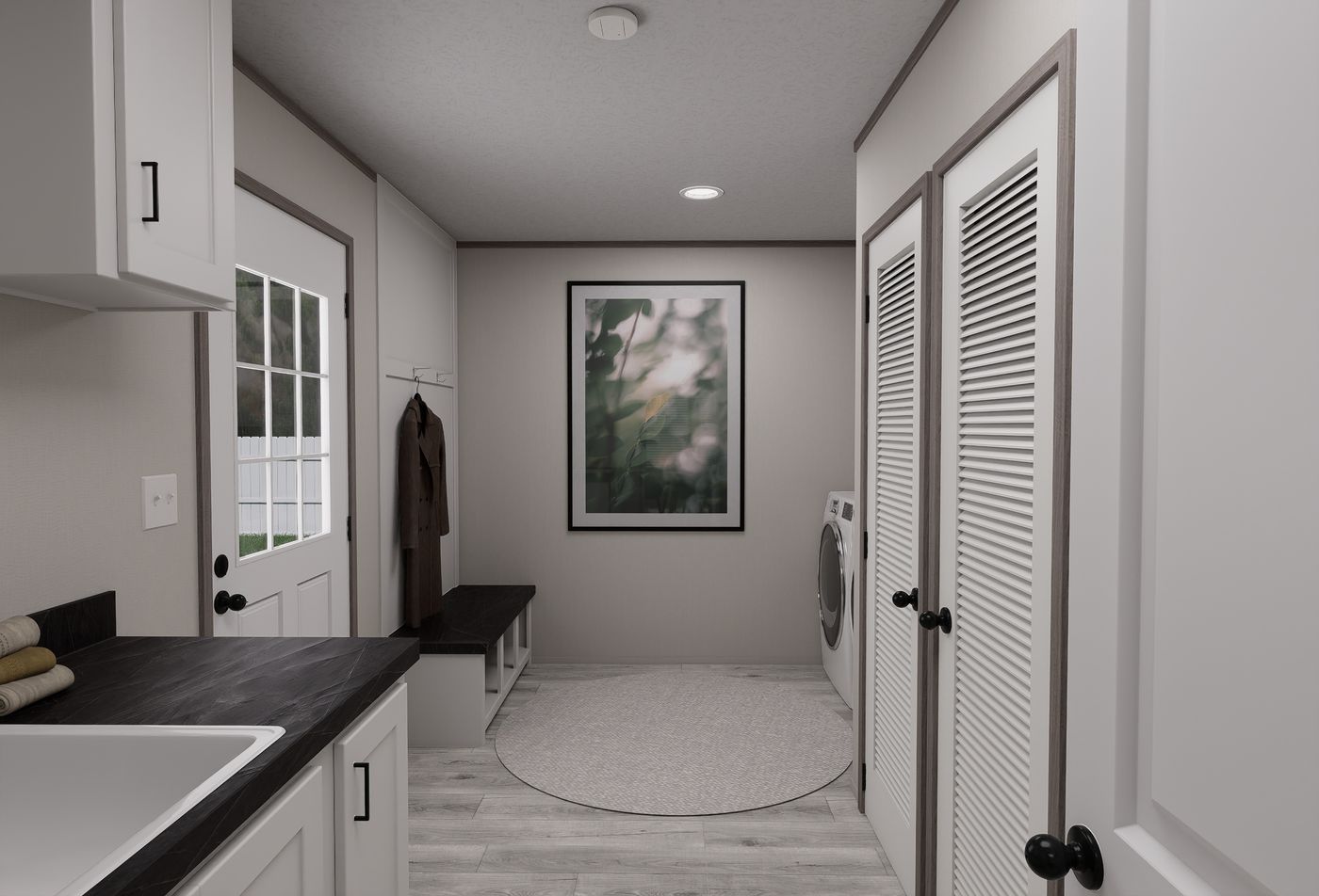 The DIAMOND Utility Room. This Manufactured Mobile Home features 3 bedrooms and 2 baths.